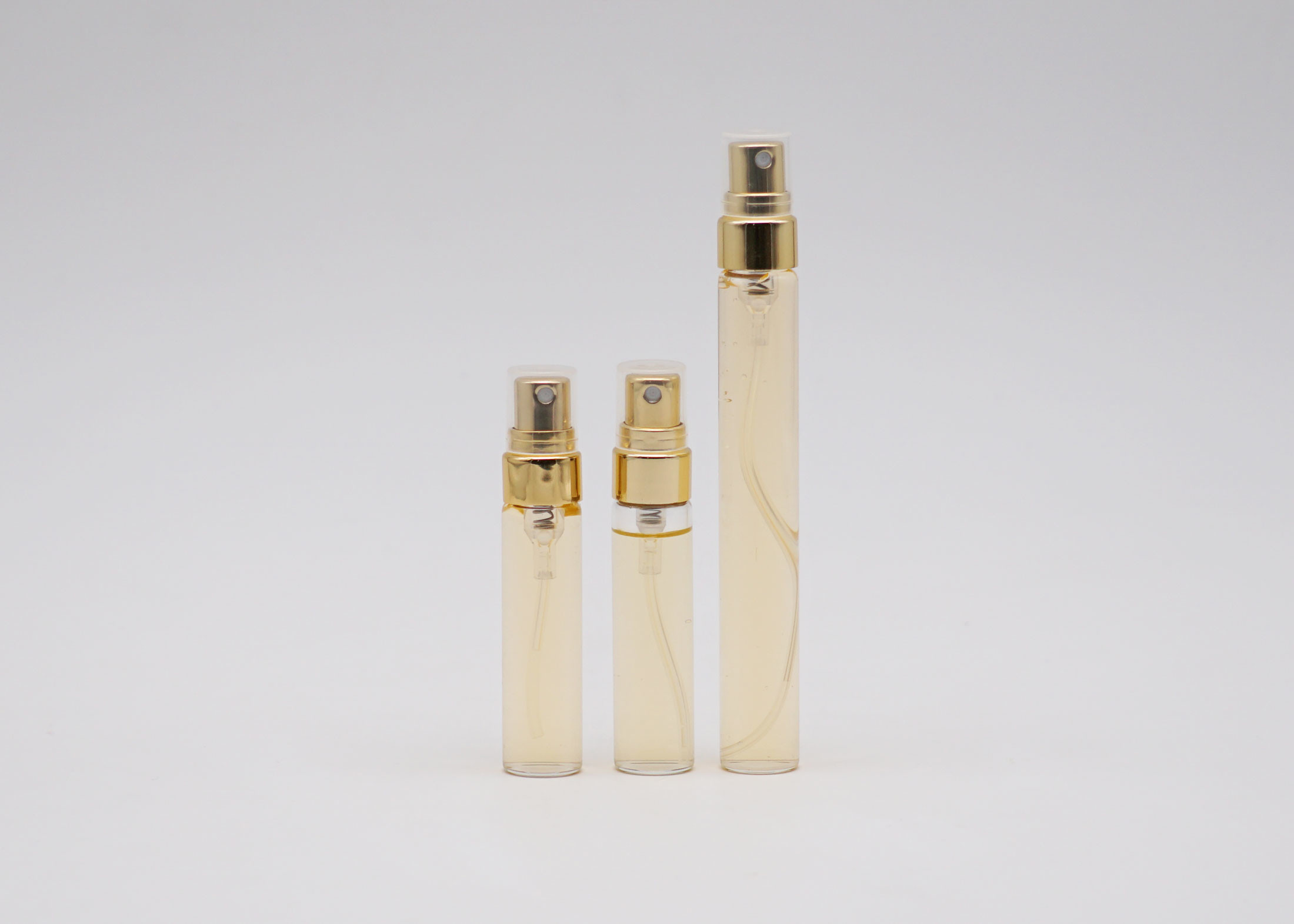 Atomiser Cylindrical Empty Glass Perfume Sample Spray Bottles