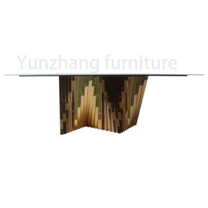 Quality Metal Stainless Steel Rectangular Marble Table With 10mm Top Thickness wholesale
