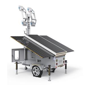 Quality CCTV Solar Powered Lighting Towers With Custom Rotating Lamp 4*50W 4*150W wholesale