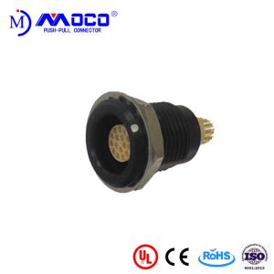 Quality M12 16 pin black chrome receptacle female quick release cylinder connector wholesale