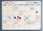 Stain Resistant Surface Fridge Magnet Dry Erase Calendar For Refrigerator