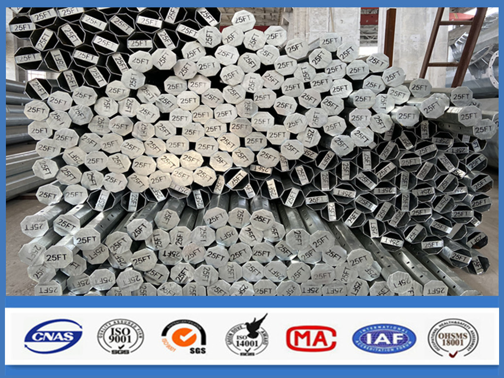 25FT 2.5mm Galvanized Steel Pole With Long Lasting For All Weather Use