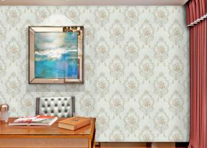 Quality Damask Interiors Europe Wallpaper , Soundproof British Style Wallpaper with Embossed Surface wholesale