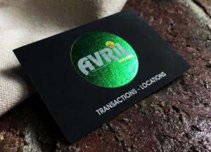 Quality Hot Stamping Green Foil Business Card On Velvet Paper wholesale