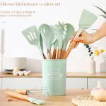 Custom Logo Acceptable Non Stick Cooking Utensils Heat Resistant Silicone