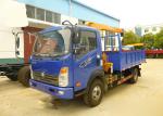 4X2 Euro2 Truck Mounted Hydraulic Crane 3.2 Tons XCMG For Municipal Construction