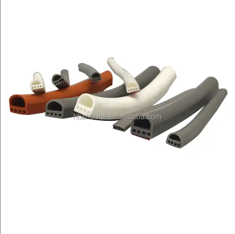 60 Shore A Hardness Four-hole D-shaped Silicone Strips for from Leading Raw Materials