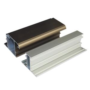 Quality OEM T5 T6 Anodized Champagene 0.9-1.5mm Aluminum Window Profiles wholesale