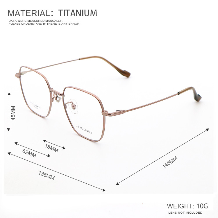 Fad High Elastic Vintage Beta Titanium Glasses Frame ZTO 028