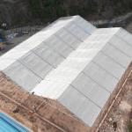 Galvanized Steel Plastic Film Greenhouse Retractable Large Tunnel Custom