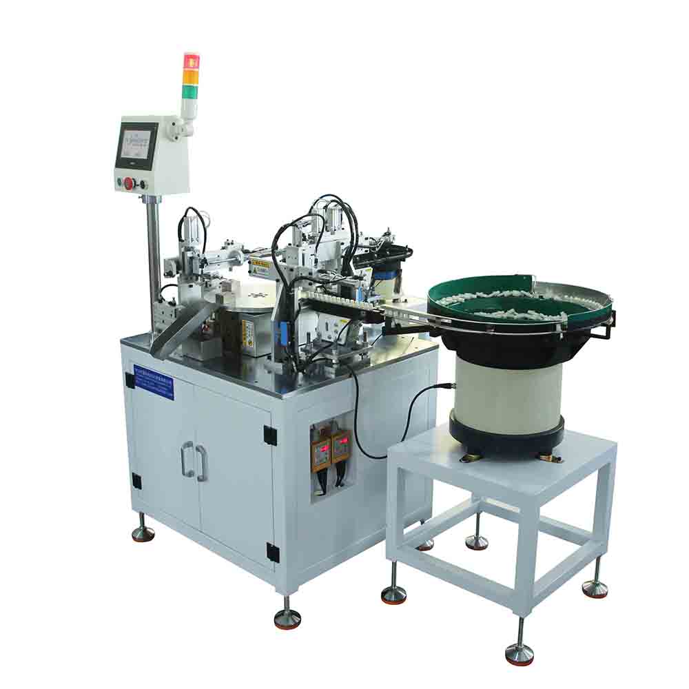 Plastic Seat And Nut Automatic Assembly Machine With Vibrating Bowl Feeding