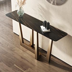 Quality Sleek Marble &amp; Stainless Steel Console Tables - Modern Entryway Style wholesale