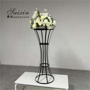 Quality Tall Black Metal Flower Stand Arrangement Wedding Centerpiece wholesale