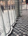 No Scratch 2140x1800mm Handrail Flat Tempered Glass