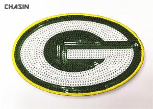 Quality Sequin Embroidery Letters Clothing Applique Patches With Sew On Backing wholesale