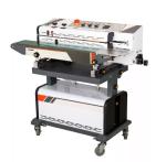 Nitrogen Gas Flushing Vacuum Continuous Band Sealer Plastic Bag Heat Sealing