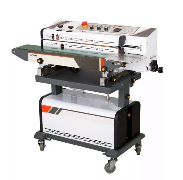 Nitrogen Gas Flushing Vacuum Continuous Band Sealer Plastic Bag Heat Sealing