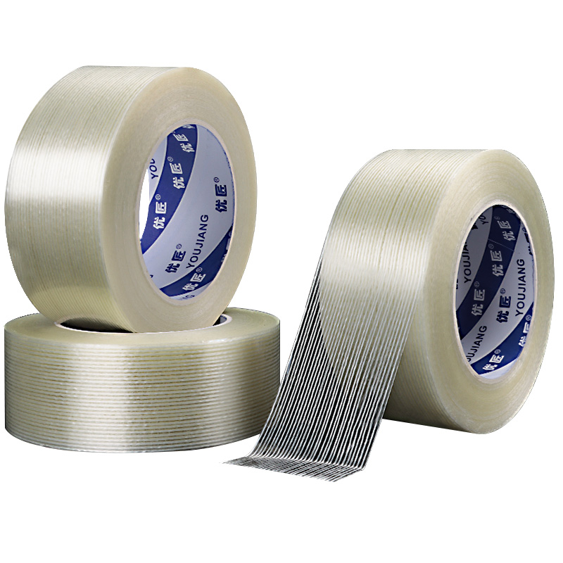 No Residual Hot Melt Adhesive Fiberglass Filament Tape For Binding Wires And Weights