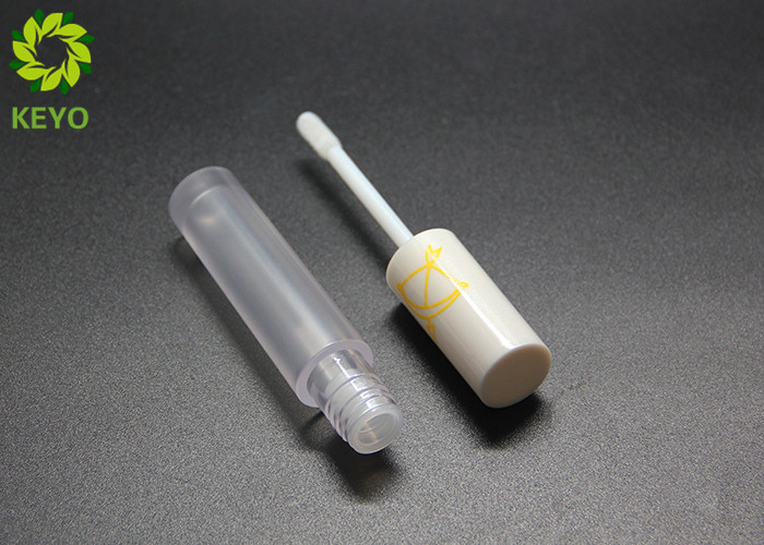 Matte AS Plastic Lip Gloss Bottles , Custom Lip Gloss Containers With White Cap