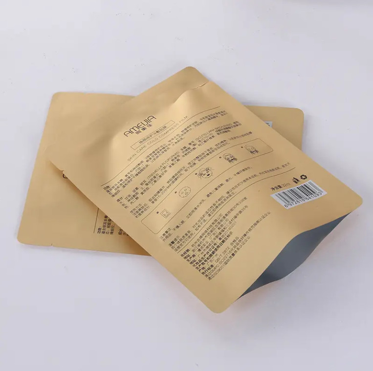 Custom Plastic Three Side Seal Pouches Flat Bags Flat Sachet