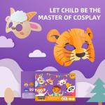 8pcs Animal Cosplay Halloween Paper Masks for Kids Birthday Gifts