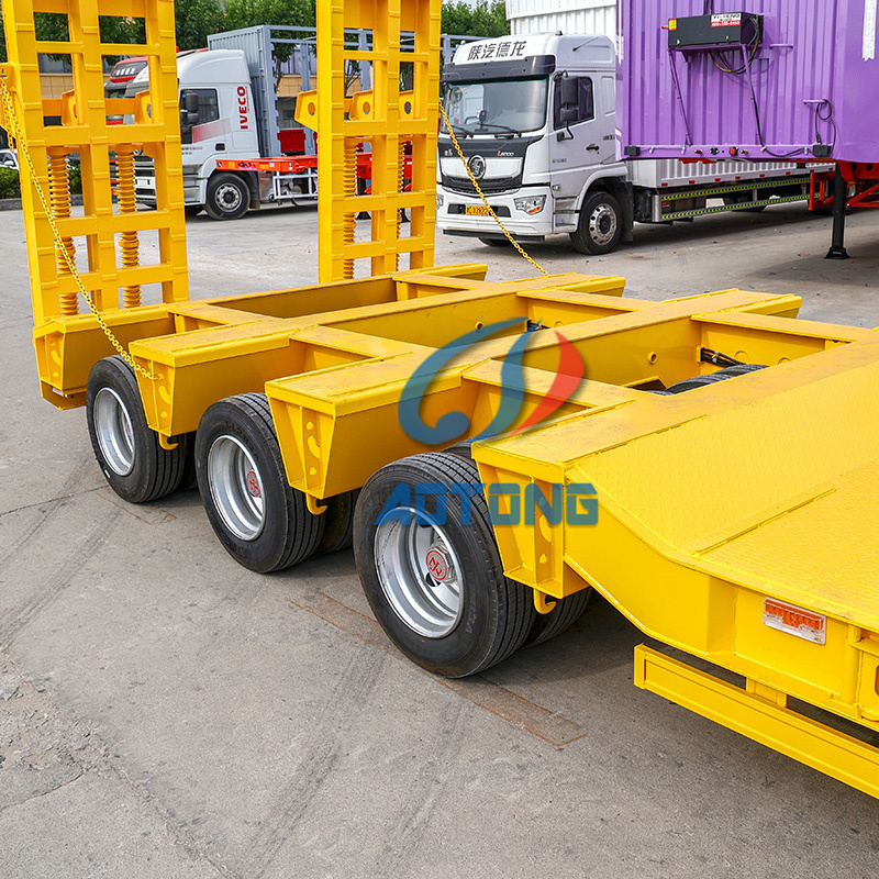 Detachable Gooseneck Lowboy Truck Trailers for Heavy Equipment Machinery Transport