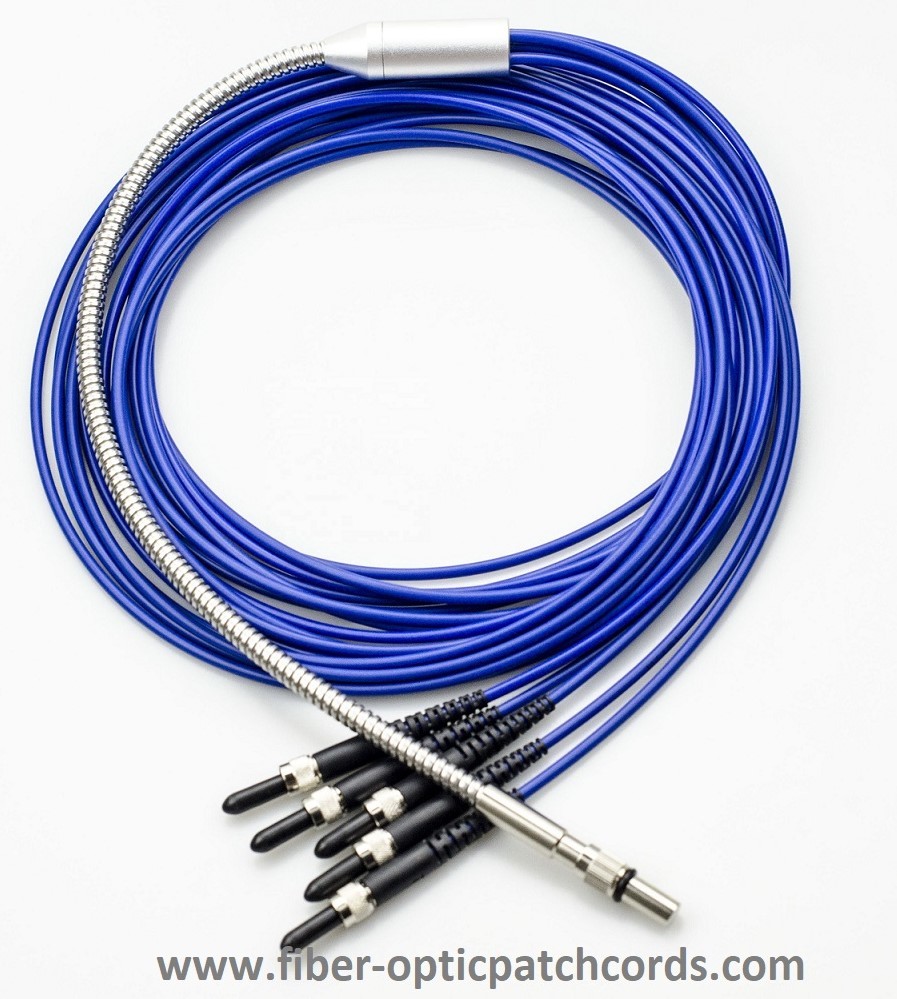 Stainless Steel Quartz Optical Fiber Y 1×5 SMA905 IR UV Fiber Cable Spectrometer