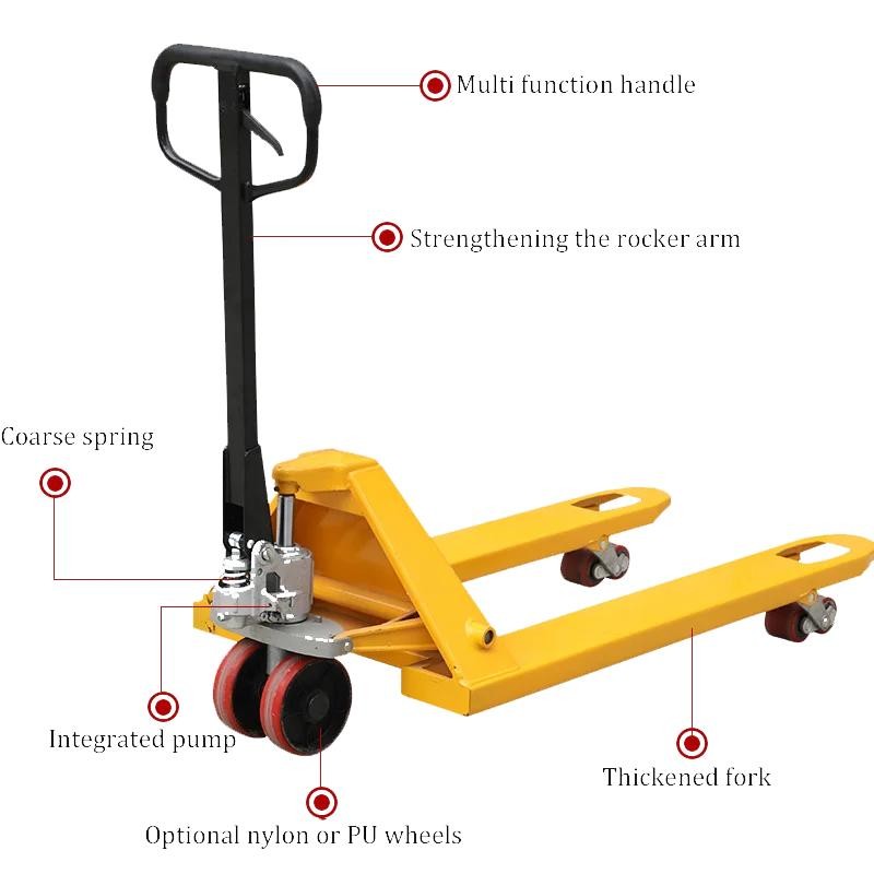 Steel Logistics Machines 2000kg Hydraulic Pallet Truck Jack OEM