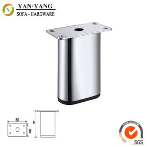 Quality 60mm high durable furniture parts polishing chrome metal table legs SL-237 wholesale