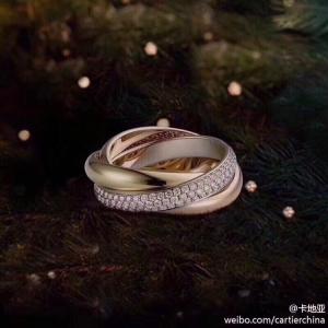 Quality 3in1 925 Sterling Silver Rings 18K Gold Micro Zirconia Inlay for Wedding wholesale