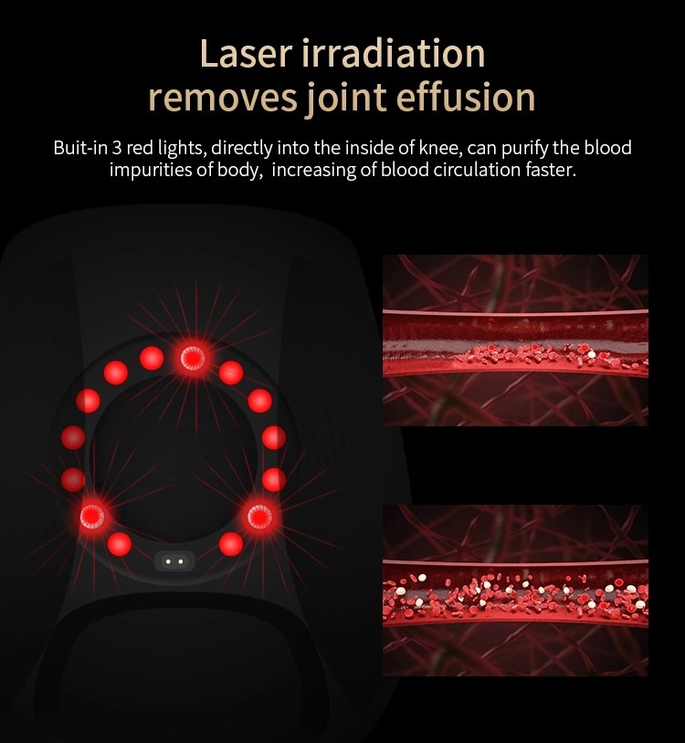 Cordless Vibration Electric Knee Massager Arthritis Heated Knee Pain Relief 3000mAh