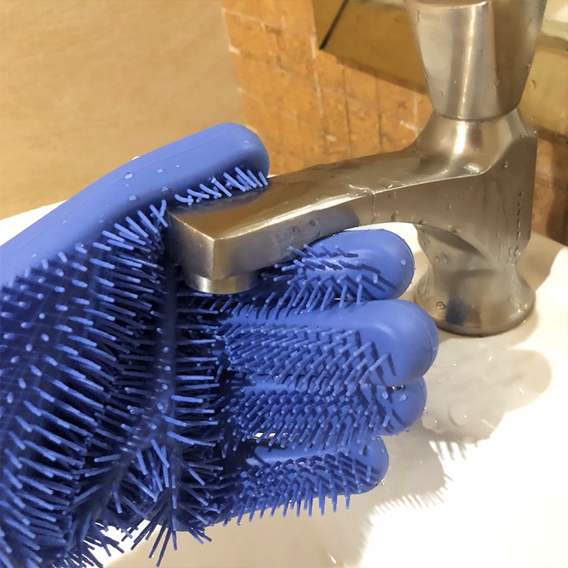 2018 high quality durable soft best seller in amazon customized accessory kitchen household silicone washing rubber gloves