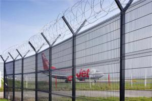Quality PVC Coated Airport Security Fencing BTO 22 Prison Barbed Wire Fence wholesale