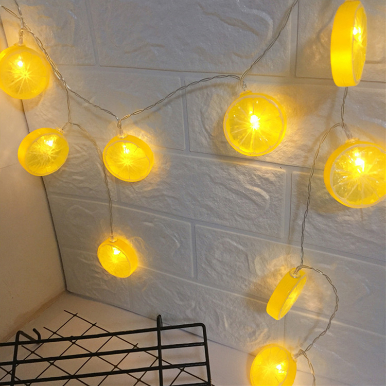 20 LEDS Lemon 3M/4M String Lights Battery Operated LED String Fairy Lights Solar Garlands Garden Christmas Decor For Outdoor