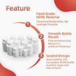 80ml 100ml 150ml Hdpe Medicine Bottle With Screw Cap Empty Plastic Capsule