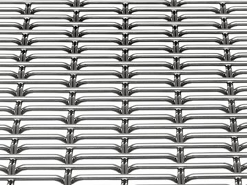 Hard mesh with double weft wires.
