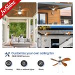 IP42 Outdoor Ceiling Fan For Waterproof Plywood Blade Remote Control
