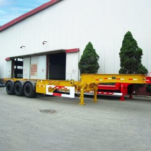 Quality 3 Axles 40FT ISO Straight Skeleton Truck Trailers For Heavy Duty Container Transit wholesale