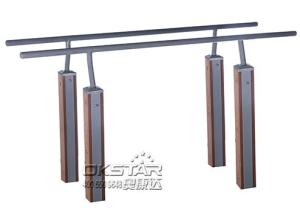 Quality china outdoor park gym equipment WPC materials based double bar with TUV certificates wholesale