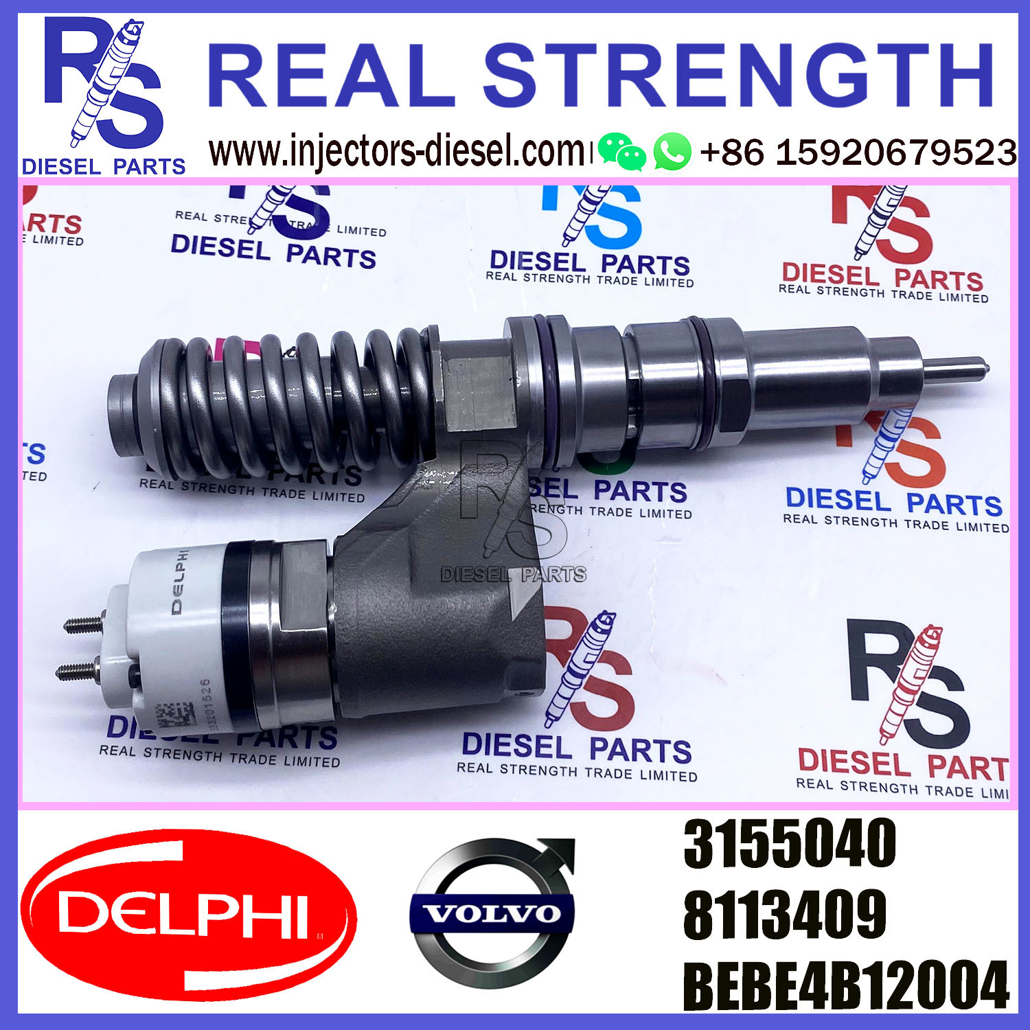 DELPHI injector 3155040 8113409 BEBE4C12004 Diesel pump Injector V-O-L-V BEBE4C12004 A3 for V-O-L-V D12 EURO SPEC