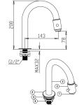 CE Water Saving Single Cold Water Taps / One Handle Kitchen Tap with Ceramic