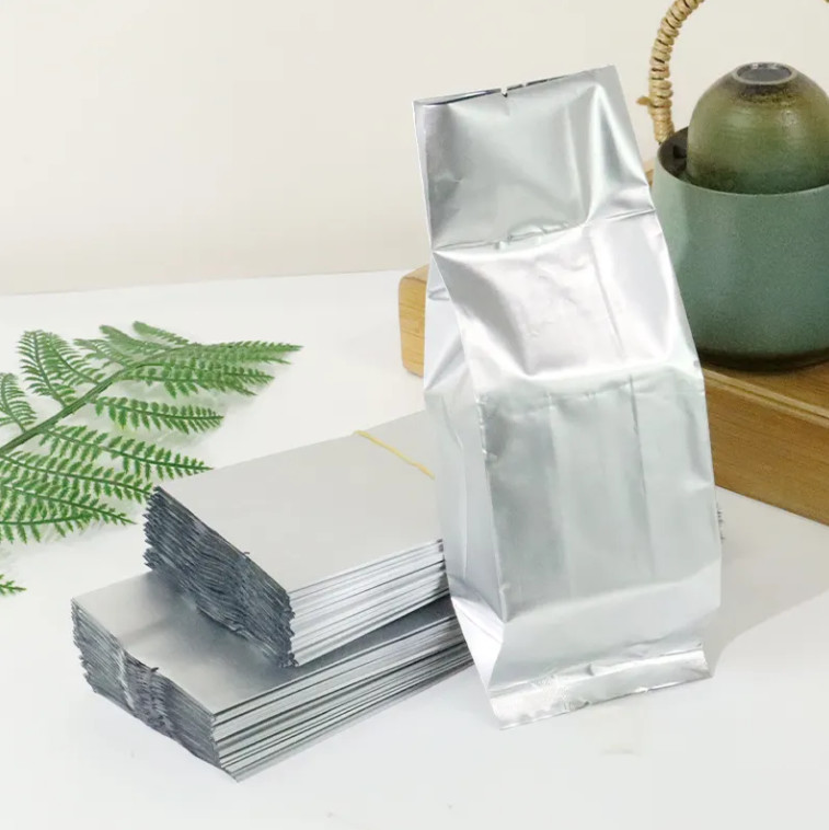 Custom Design Print Aluminum Foil Mylar Stand Up Pouch Hot Seal Side Gusset Bags Food Tea Coffer Packaging Bag Pouch With Logo