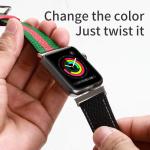 OEM ODM Double Sided Band Leather Watchband for Apple Watch Band 38 40 41 42 44