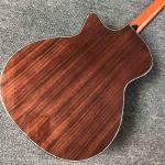 Ebony Fingerboard 41 Inch Acoustic Electric Guitar with Arm Rest Real Abalone