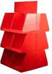 Pink KT Recyclable Wine Cardboard Display Stands Varnishing Coating
