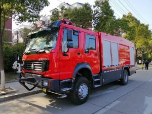 Quality Howo Dry Powder Fire Rescue Truck 4X4 3000L Water 1000 Liters Foam High Performance wholesale