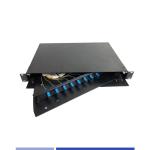Fiber Optic patch panel 12 Port SC Simplex Rotary 1U 19" Rack Mounted Loaded