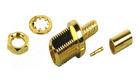 Quality High Performance Brass Bulkhead Coax Connectors , MMCX Straight Crimp Connector wholesale