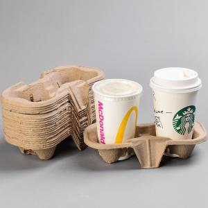 Quality Lightweight Molded Pulp Packaging Shockproof Coffee Pulp Tray Biodegradable wholesale