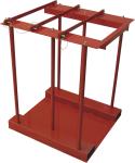 Industrial Strength 6 Gas Cylinder Caddy Welding Bottle Rack With Hinged Retain